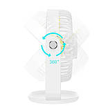 Вентилятор HOCO F14 multifunctional powerful desktop fan White, фото 5