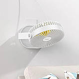 Вентилятор HOCO F14 multifunctional powerful desktop fan White, фото 7