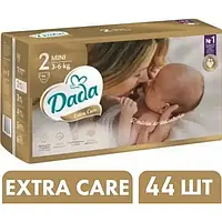 Дитячі одноразові памперси Dada Extra Care 2 Mini (3-6 кг) 44 шт