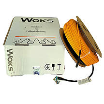 Нагрівальний кабель під стяжку WOKS 18 з механічним чорним регулятором, фото 2