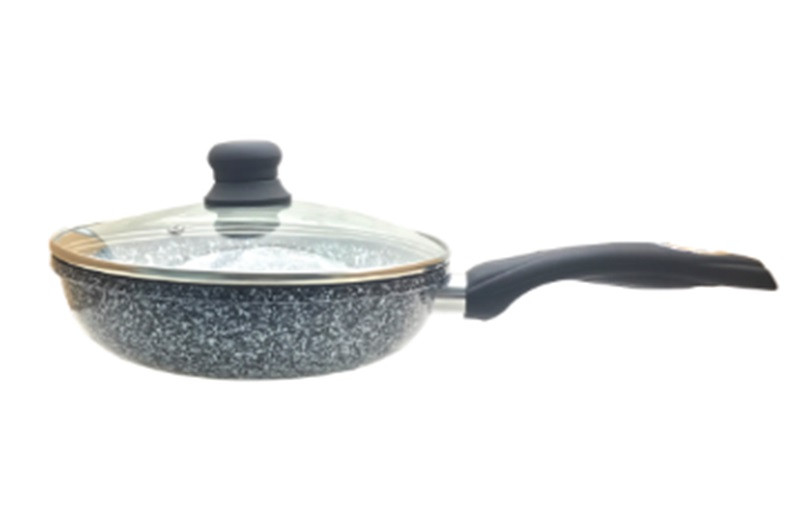 Сковорода з кришкою Benson BN-518 з антипригарним покриттям 24 x 7 см, фото 1