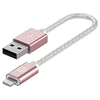 Кабель Lab.C Lightning Leather Cable AL Rose Gold (0.15 m) (LABC-510-RG)