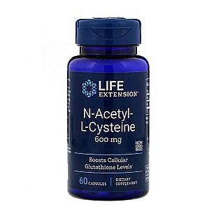 N-ацетил-L-цистеїн (N-Acetyl-L-Cysteine) 600 мг 60 капсул LEX-15436