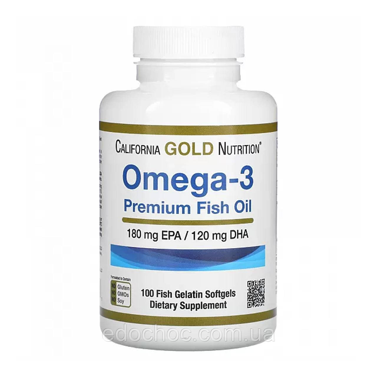 Омега-3 риб'ячий жир (Omega-3 Premium Fish Oil) 100 капсул MLI-00952