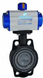 Поворотний дисковий клапан без фланців, з електроприводом, PVC/PVC/EPDM DN50 (d.63 mm)24 VDC)
