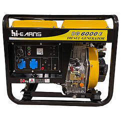 Дизельний генератор DG6000Е, 5 кВт, бак 12,5 л, генератор на дизельному паливі, одноциліндровий двигун