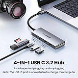 Хаб UGREEN CM480 USB-C to 2× USB 3.2+2×USB-C Adapter 10G (UGR-30758), фото 4