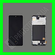 Дисплей Samsung A515 A51 2020 із сенсором та рамкою, оригінальний розмір матриці, чорний (TFT, оригінал Китай)