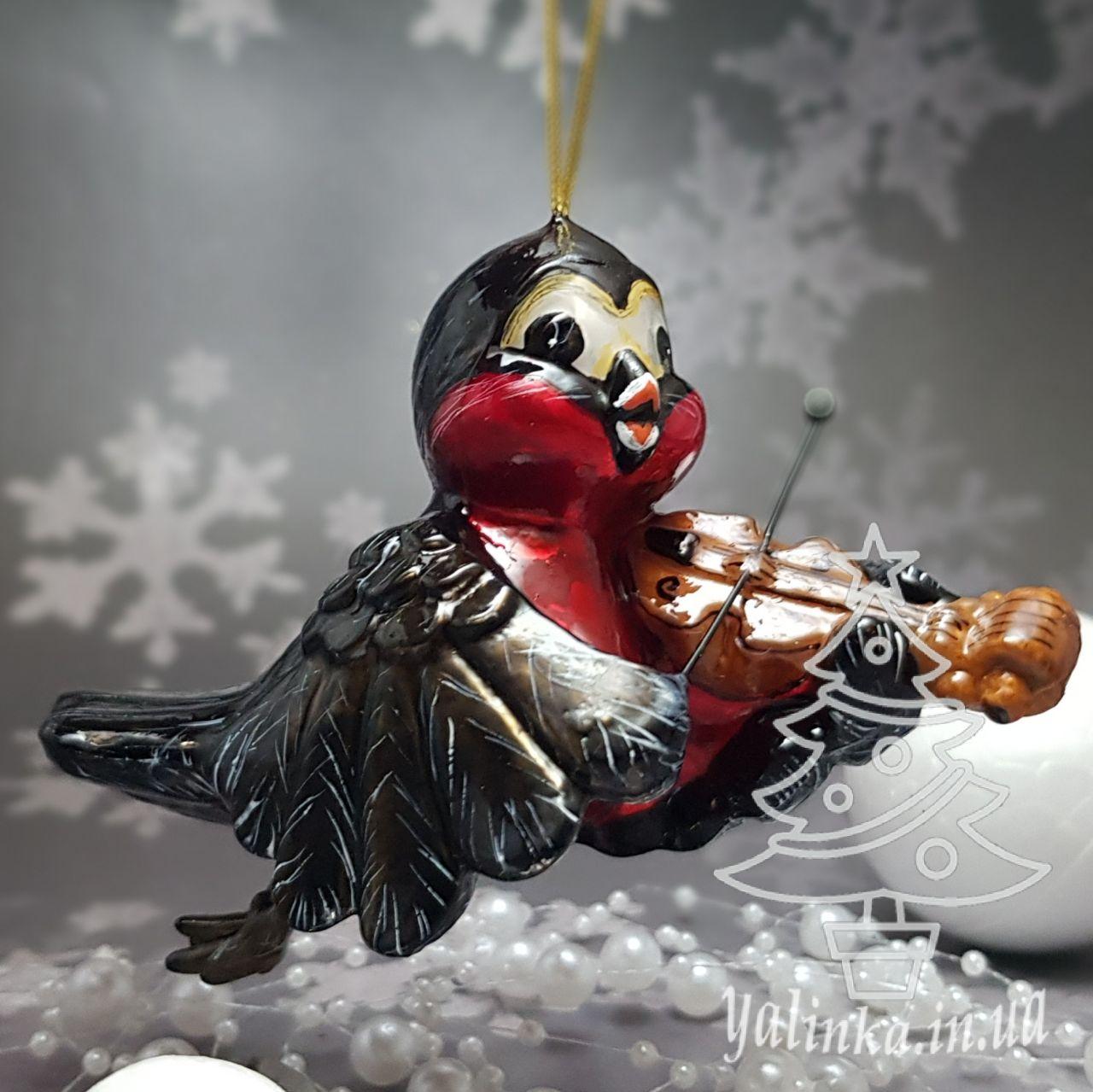 Скляна ялинкова іграшка снігур  зі скрипкою Komozja Family Mostowski Santa