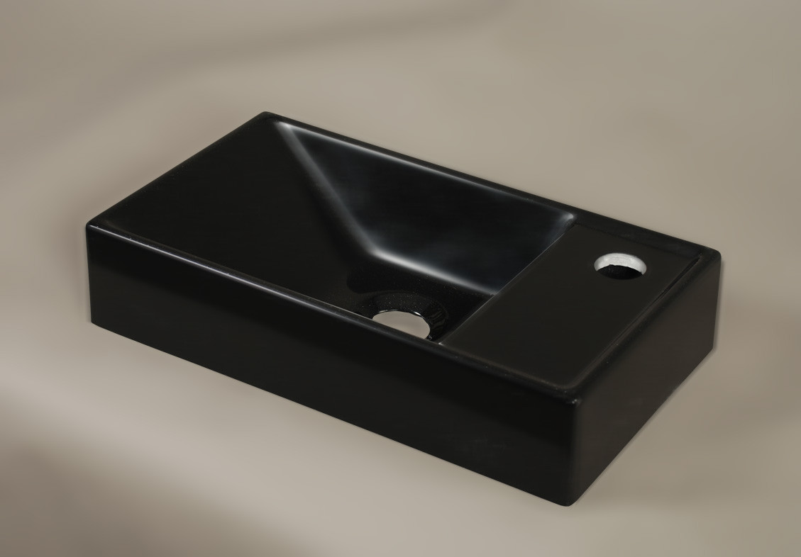 Раковина, Умивальник підвісний Luxor Rodos Black