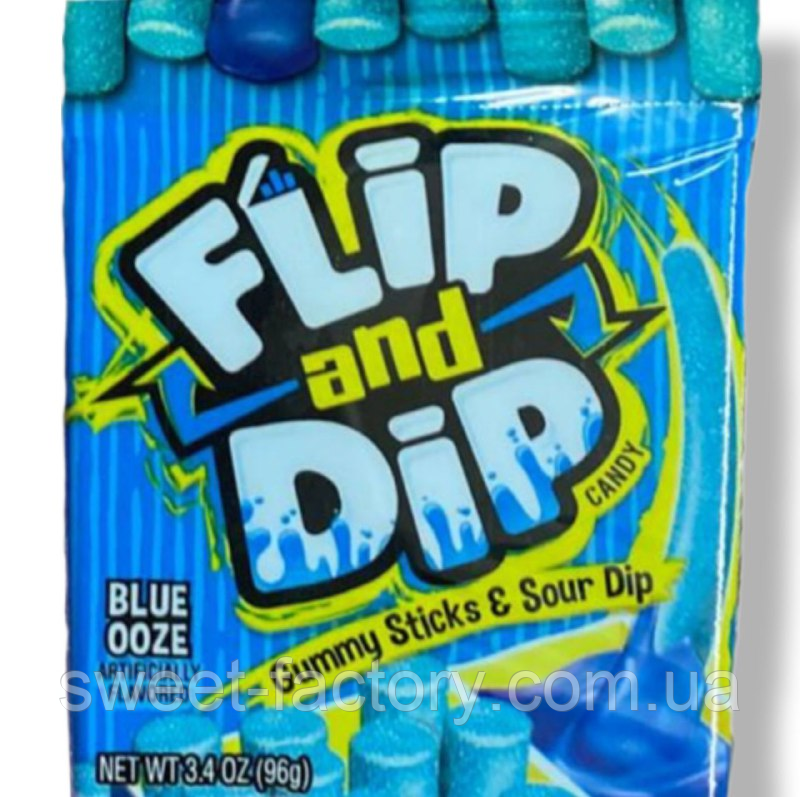 Жувальні цукерки Flip and Dip Sour Dip Cheek Pucker Punch Фруктовий Пунш 13s 96g