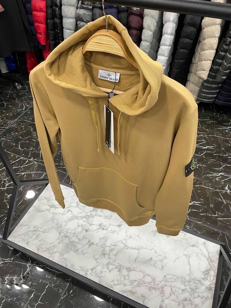 Чоловіча кофта худі Stone Island D11509 коричнева S, L, фото 1