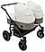 Коляска 2 в 1 для двійні Bair Sorento DUO BS-03 слонова кістка / капучино, фото 3