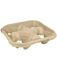 Холдер для стаканів на 4 секції крафт  (1/уп/20шт)