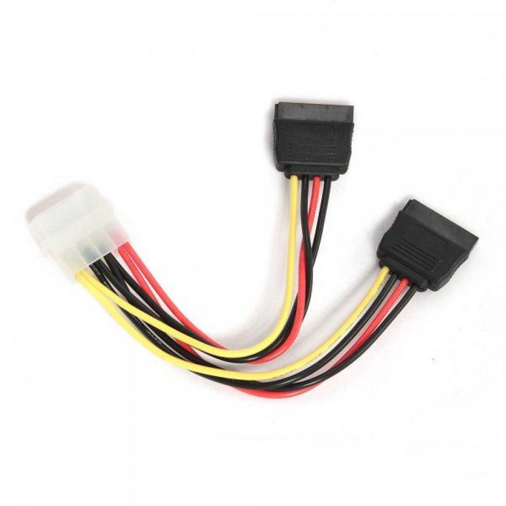 Кабель живлення Molex->2х SATA 0.3 m Cablexpert (CC-SATA-PSY-0.3M) чорно-червоно-жовтий ()