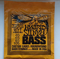 Струни для 4-х струнної Бас-гітари Ernie Ball 2833 Hybrid Slinky Nickel Wound 4-String Bass 45/105