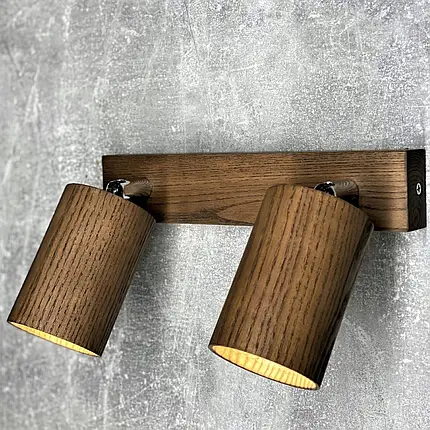 Настінно-стельовий світильник Iterna ALTA під 2 лампи GU10 Темний ясен LW073, фото 1