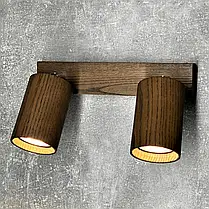 Настінно-стельовий світильник Iterna ALTA під 2 лампи GU10 Темний ясен LW073, фото 3