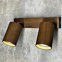 Настінно-стельовий світильник Iterna ALTA під 2 лампи GU10 Темний ясен LW073, фото 5