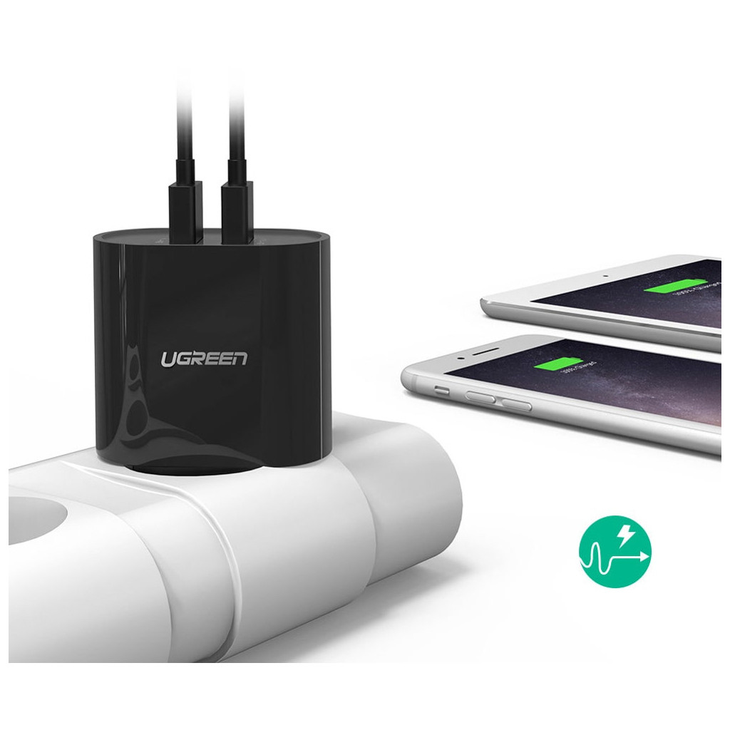 Мережевий ЗП UGREEN CD104 Black (20383)