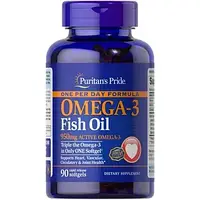 Рыбий жир Омега 3 Puritan's Pride Omega-3 Fish Oil 950 mg one per day 90 softgels