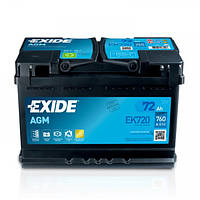 Аккумулятор автомобильный 72Ач 760А "+" справа EXIDE ( ) EK720-EXIDE