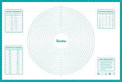 Килимок силіконовий Con Brio CB 681 60*80см бірюза принт у подарунковій коробці