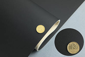 Відріз 0,85м, Автошкірозам чорний 2076-MT на поролоні 3 мм і сітці, ширина 160 см