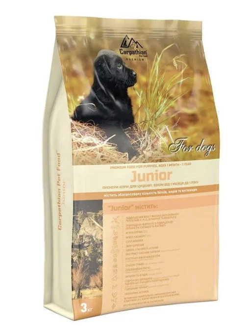 Carpathian Pet Food Dog Junior для цуценят всіх порід 3 кг