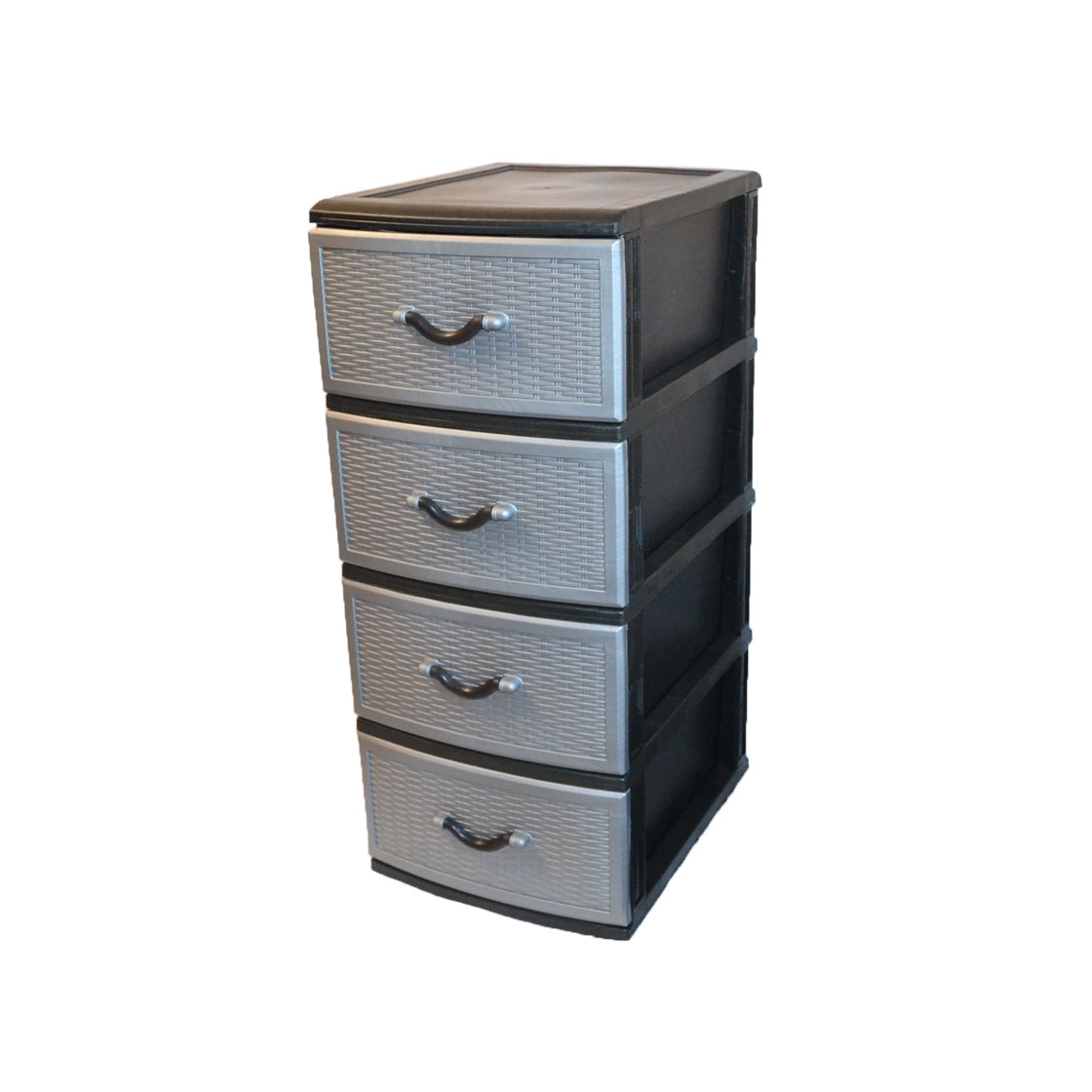 Комод пластиковий Style black (Стиль) 4 ящики 48х38х88