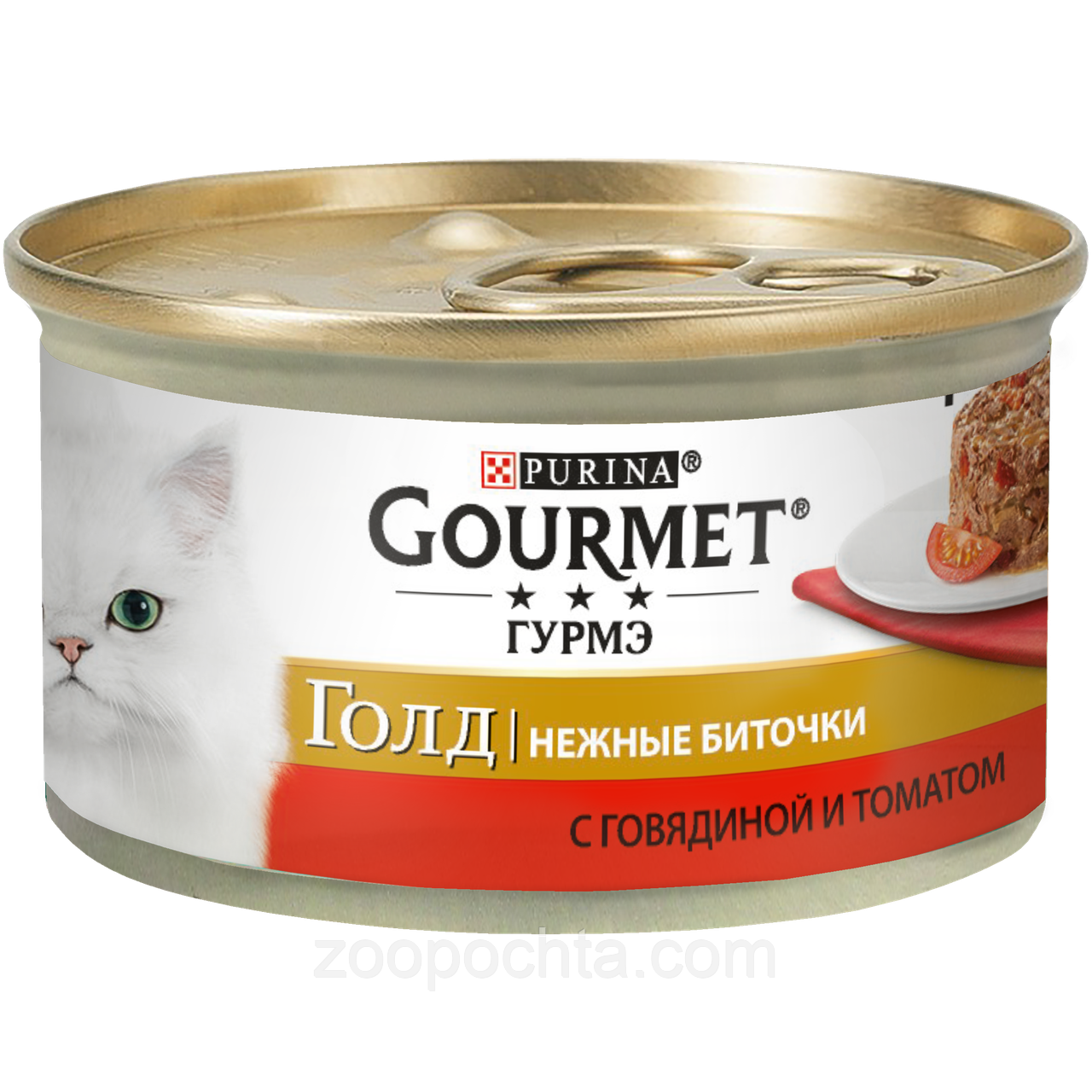 Пурина Gourmet Gold Ніжні біточки Консерви для кішок із яловичиною та томатами, 85 г 24 шт.