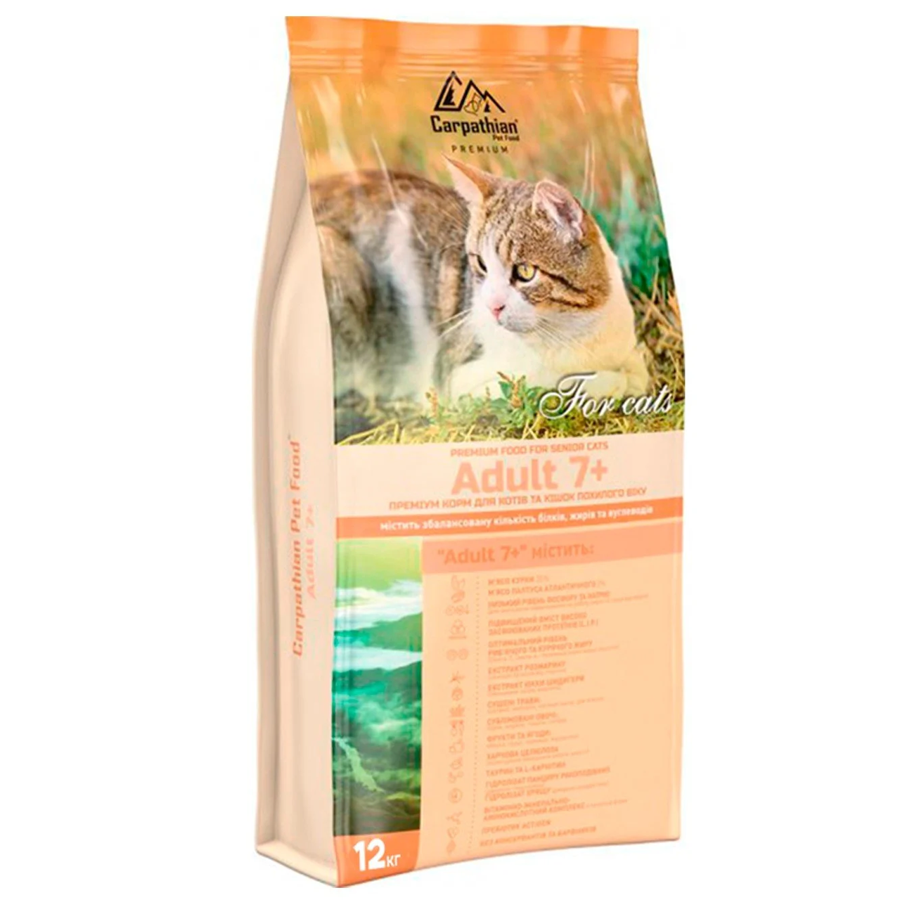 Carpathian Pet Food Adult 7+ для котів похилого віку 12 кг