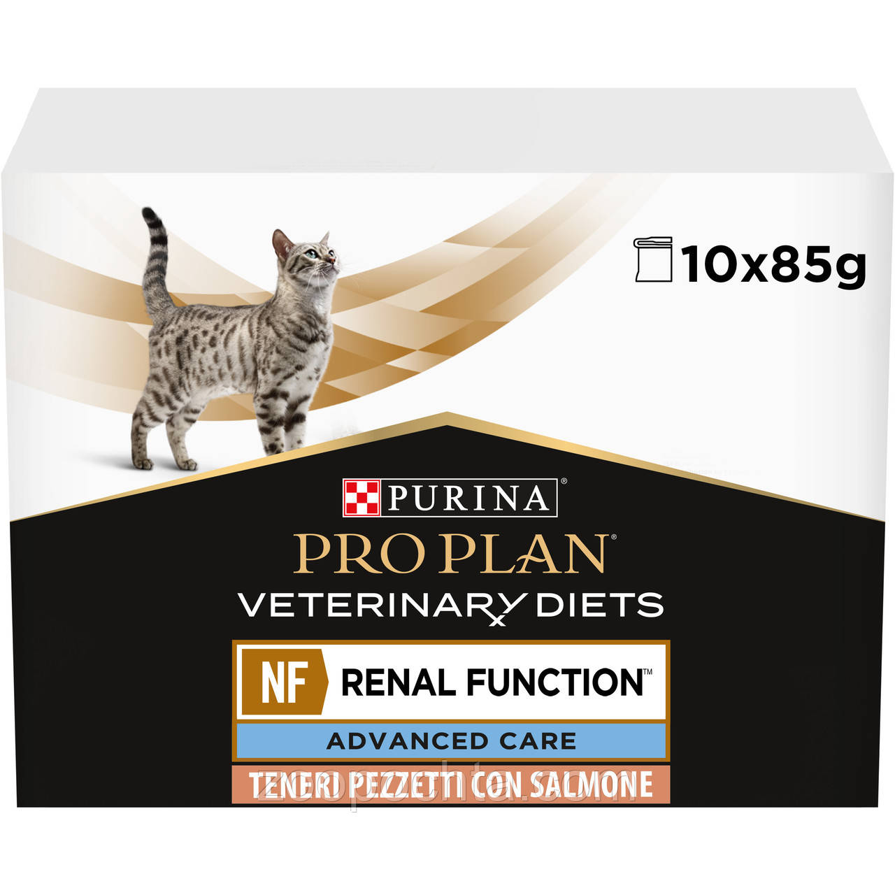 Пурина Pro Plan Veterinary Diets Renal вологий лікувальний корм для кішок у разі патології нирок, лосось 85ГРх10ШТ, фото 1