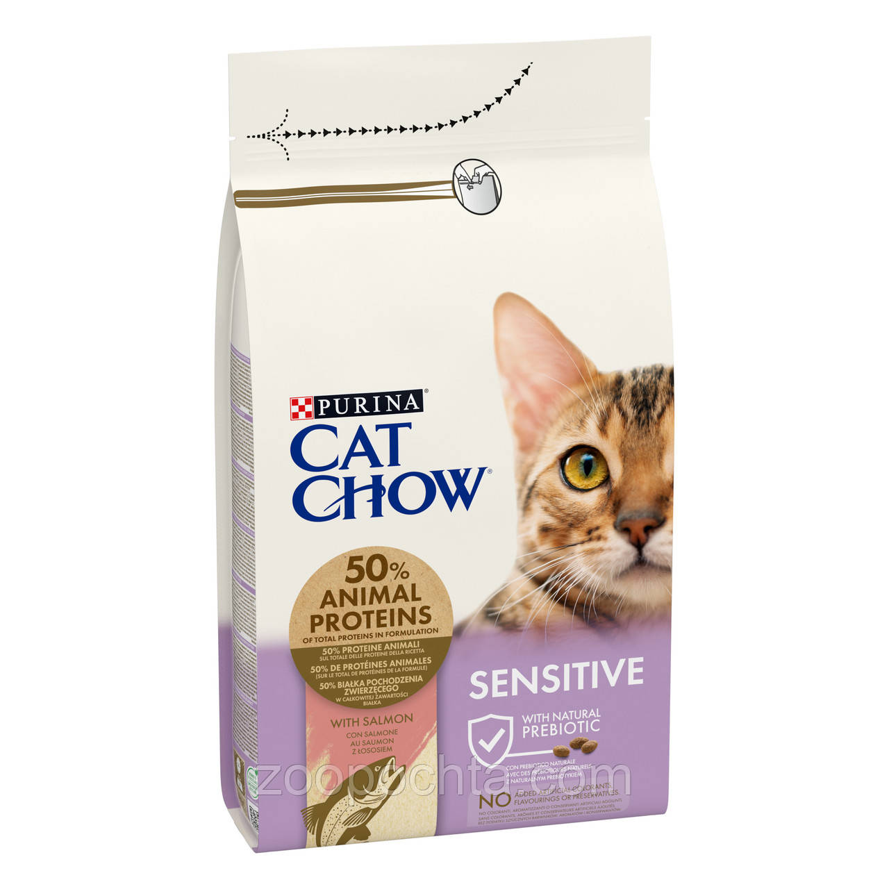 Сухой корм Cat Chow Sensitive для кошек с чувствительной кожей и пищеварением, лосось 0.4КГ - фото 7 - id-p547013482