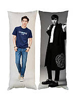 Подушка дакимакура Крис и Сухо EXO K-pop декоративная ростовая подушка для обнимания двусторонняя 50*150см