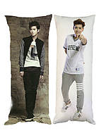 Подушка дакимакура Крис и Сухо EXO K-pop декоративная ростовая подушка для обнимания двусторонняя 40*120см