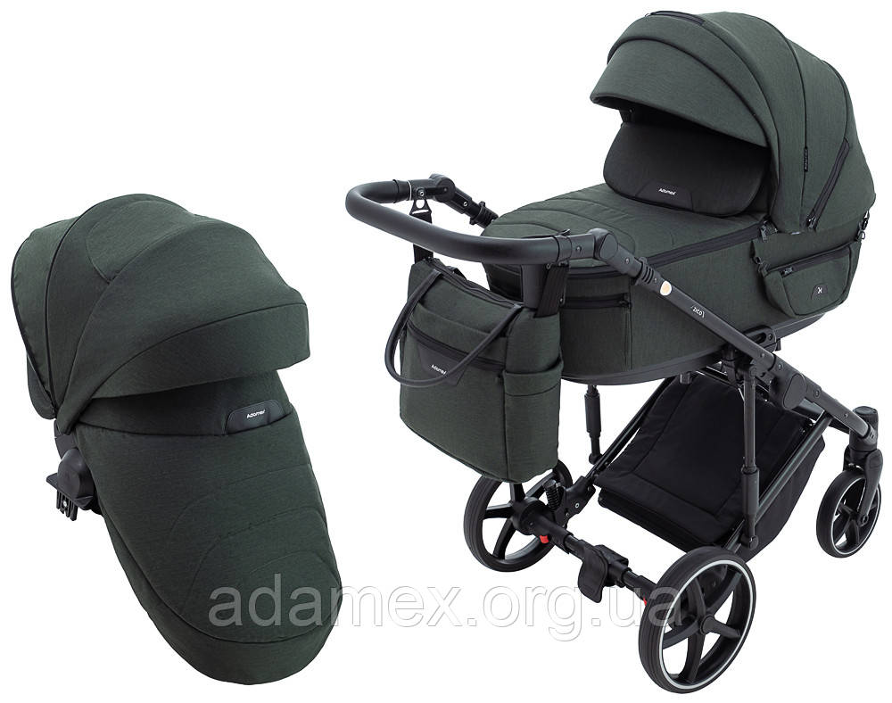 Коляска 2 в 1 Adamex Zico Lux TK-50 темно-зелений, фото 1