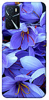 Чехол с принтом для Oppo A54s / для оппо А54с Фиолетовый сад
