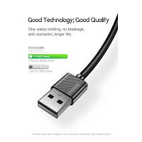 Дата кабель USB 2.0 AM to Lightning 1.2m Nets T-L801 Black T-Phox (T-L801 black), фото 4