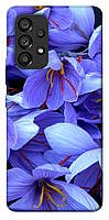 Чехол с принтом для Samsung Galaxy A53 5G / для самсунг галакси А53 Фиолетовый сад