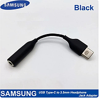 Samsung Оригінальний перехідник адаптер під дротові навушники з USB-C (Type-C) на mini-jack 3,5 мм ЧОРНИЙ