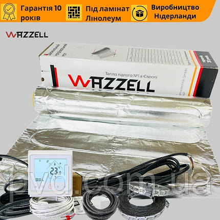 Алюмінієвий мат WAZZELL EASYHEAT 140 Вт/м.кв під ламінат + wi-fi термостат, фото 2