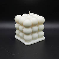 Свічка куб Bubble 3х3  білого кольору