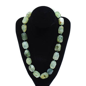 Намисто Преніт натуральний камінь багатогранник d-14х20мм+- L-52см +-