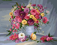Картина по номерам Цветы Набор для росписи Букет для любимой Живопись по номерам 40x50 Rainbow Art GX7086
