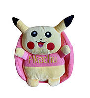 Рюкзак Пикачу розовый (Pikachu) 26 см 074915