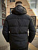 Чоловіча зимова куртка на пуху чорна Adidas/пуховик чорного кольору Адідас/ курточка тепла на чоловіка, фото 4
