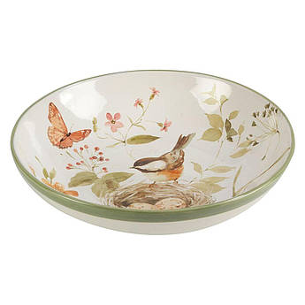 Салатник керамічний з малюнком птахів та квітів "Лісова пісня" Certified International