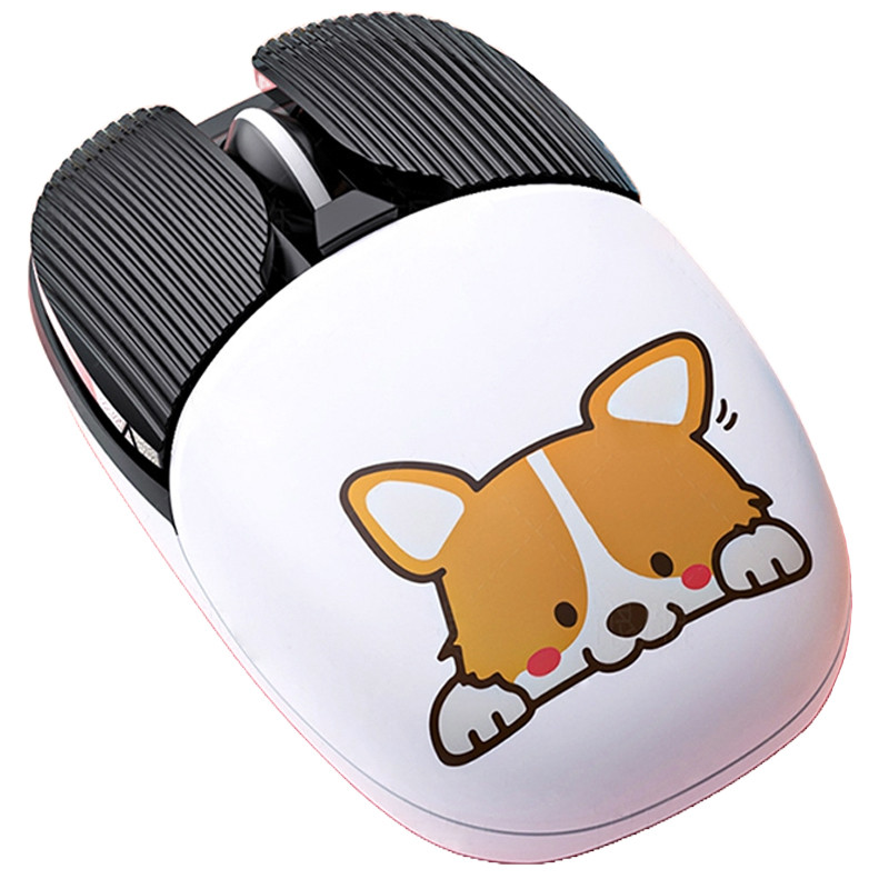 Мишка бездротова акумуляторна White Fox для дітей підлітків творчих особистостей