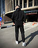 Комплект 3 в 1 Куртка зимова чорна + спортивний костюм Nike худі та штани чорного кольору Найк, фото 4